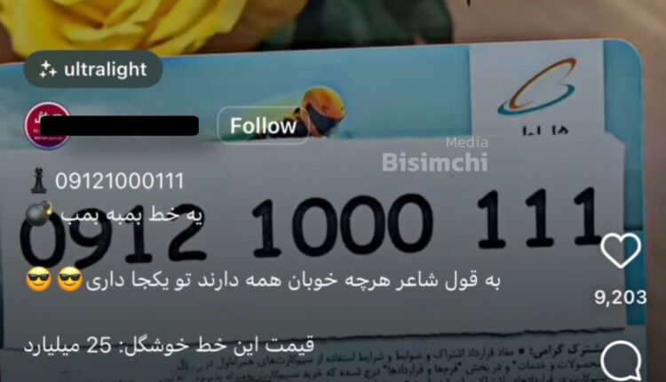 ۲۵ میلیارد پول یک خط تلفن