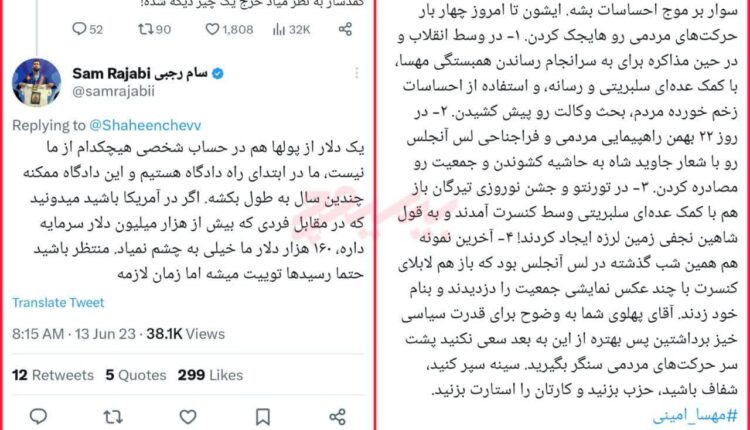 انتقاد تند نوچه مصی پولی به ربع پهلوی
