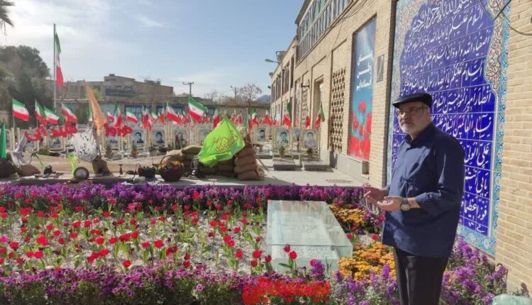 شهید سردار سرلشگر زاهدی نوروز ۱۴۰۳ در گلزار شهدای رهنان