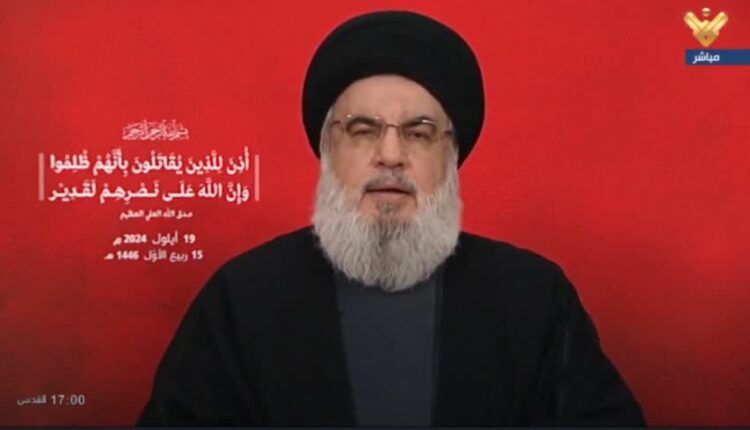 سید نصرالله دبیرکل حزب الله:ترسو نباشید و غیرنظامیان ما را درگیر نکنید