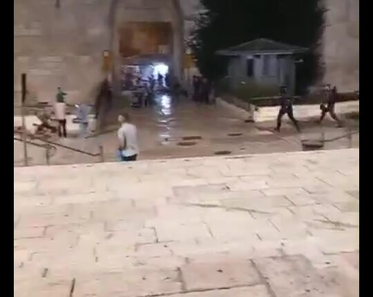 تصاویری از لحظه تیراندازی به سمت جوان فلسطینی مجری عملیات استشهادی در باب العامود