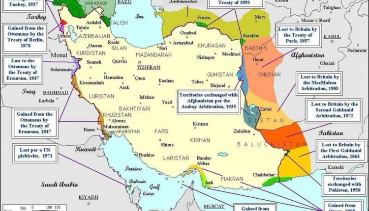 مناطق جدا شده از ایران از قرن نوزده میلادی