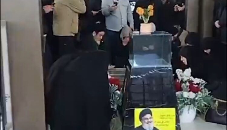 مزار شهید سید حسن نصرالله در صبح روز خاکسپاری