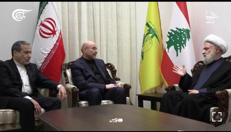 دیدار قالیباف و عراقچی با دبیرکل حزب‌الله در بیروت