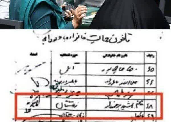 امضای بانوی نماینده‌ی زرتشتیان پای نامه‌ی درخواست برای ابلاغ قانون حجاب