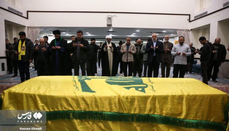 وداع با پیکر جانباز شهید جهادگر ایرانی در لبنان