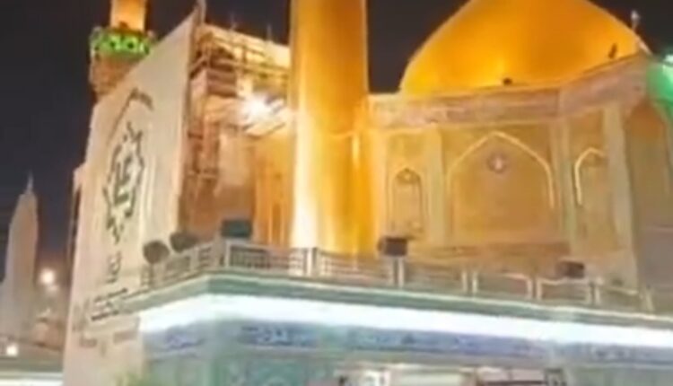 فریاد مرگ بر آمریکا و اسرائیل در حرم امیرالمومنین(ع)
