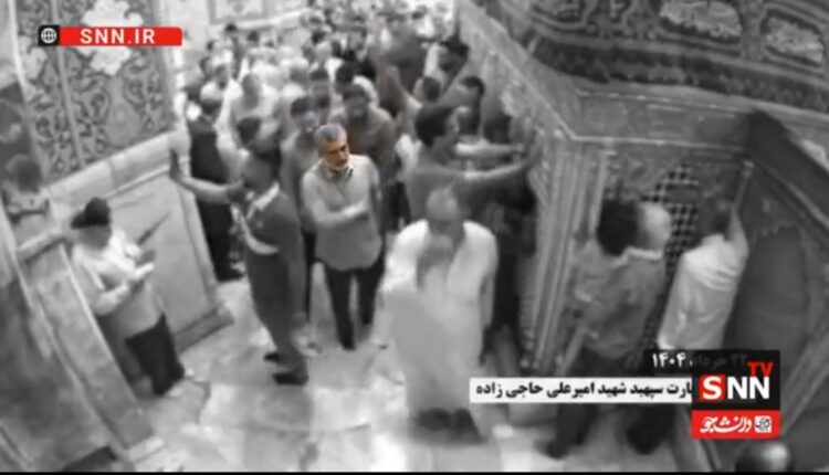 آخرین زیارت سرلشکر شهید حاجی‌زاده در حرم حضرت فاطمه معصومه علیها السلام